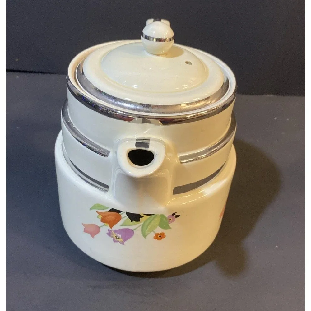 Hall's  China Three‎ Tier Coffee Pot/teapot Vintage Crocus Pattern-8